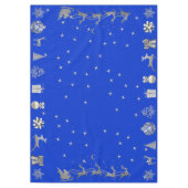 銀メリーと青の輝くクリスマス | テーブルクロス (正面)