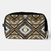 銀モダンと金ゴールドと黒のパターン ドップキット (正面)