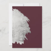 銀モダンの筆跡 招待状 (裏面)