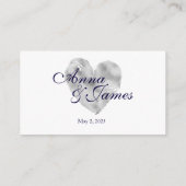 銀モダンの結婚登録票 エンクロージャーカード (裏面)