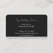 銀モダンアクセント付き黒の名刺 名刺 (正面)