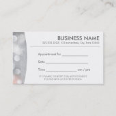 銀モダンアポイントメント名刺 予約カード (正面)
