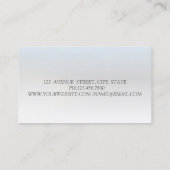 銀モダンエレガントグリッター《写真》ぼけ味ウォンロータス 名刺 (裏面)