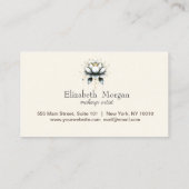 銀モダンエレガントハート、ホワイトロータス ロイヤリティカード (裏面)