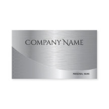 銀モダンエレガント企業の名刺
