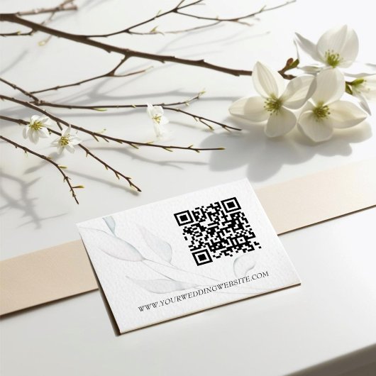 銀モダンエレガント冬の離れ水色 エンクロージャーカード