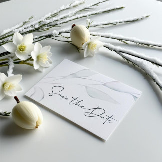 銀モダンエレガント冬の離れ水色 ポストカード