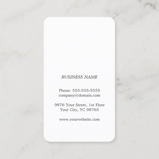 銀モダンエレガント幾何コンサルタント 名刺 (裏面)