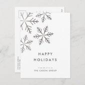 銀モダンエレガント雪事業 シーズンポストカード (正面/裏面)