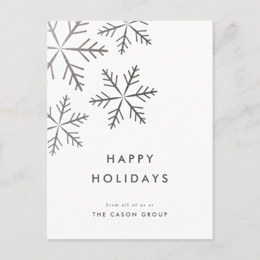 銀モダンエレガント雪事業 シーズンポストカード (正面)