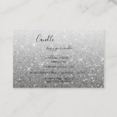 銀モダングリッターキャンドル気に名刺 名刺 (裏面)