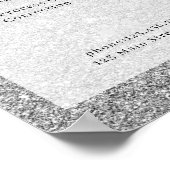 銀モダングリッターサロン価格表ポスター ポスター (角)