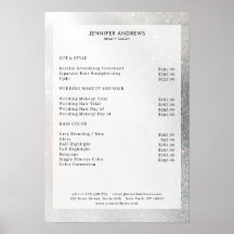 銀モダングリッターサロン価格表