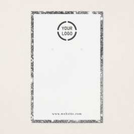 銀モダングリッターロカスタムゴ・イヤリング表示