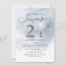 銀モダングリッター大人サプライズ21歳の誕生日