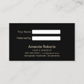 銀モダングリッター美しいサロンスパ 紹介カード (裏面)