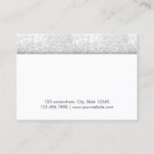 銀モダングリッター美しいサロン 予約カード (裏面)