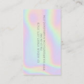 銀モダングリッター《写真》ぼけ味、ギター、ホログラフィック 名刺 (裏面)