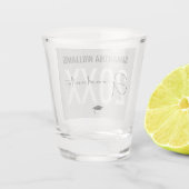 銀モダングリッター |卒業クラス ショットグラス (裏面)