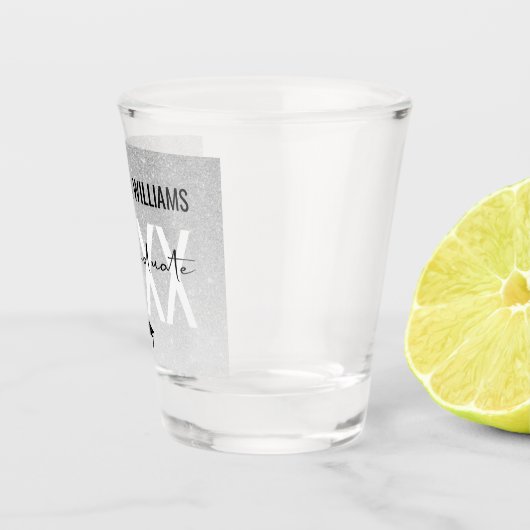 銀モダングリッター |卒業クラス ショットグラス (右)