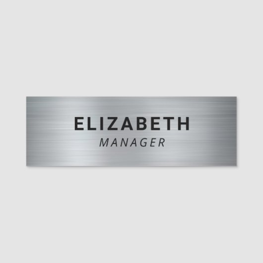 銀モダンシンプル 名札 (正面)