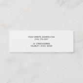 銀モダンスタイリッシュ製ストライプメイクアップとヘア スキニー名刺 (裏面)