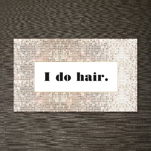 銀モダンスフェイクケイン美容師サロン 名刺