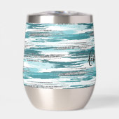 銀モダンティール（緑がかった色）ブ絵を描ラシ (正面)