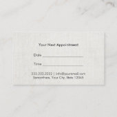 銀モダンドット美しいサロンアポイントメント 予約カード (裏面)