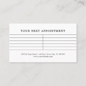 銀モダンフェイクシザースヘア調整 予約カード (裏面)