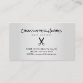 銀モダンフェイクシザースヘア調整 予約カード (正面)