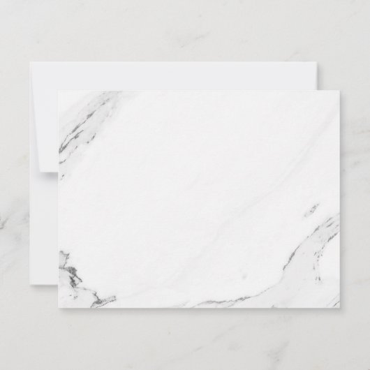 銀モダンフェイク大理石パーソナライズされた文具 サンキューカード (裏面)