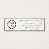 銀モダンフェイク大理石リュックスビジネス感謝していユー (裏面)