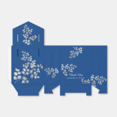 銀モダンフローラ結婚式の引き出物箱 フェイバーボックス (折り畳みなし)