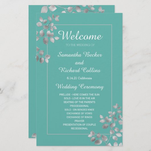 銀モダンフローラ (正面/裏面)