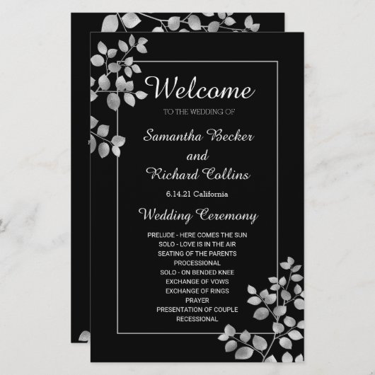 銀モダンフローラ (正面/裏面)