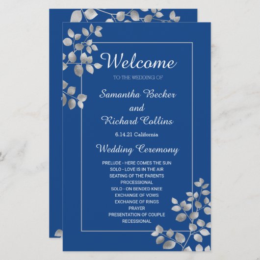 銀モダンフローラ (正面/裏面)