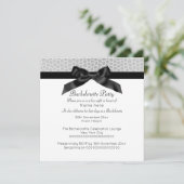 銀モダンブラックヒョウバチェロレッテ 招待状 (スタンド正面)