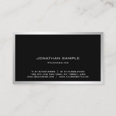 銀モダンプロフェッショナルエレガントシンプルテンプレート 名刺 (裏面)