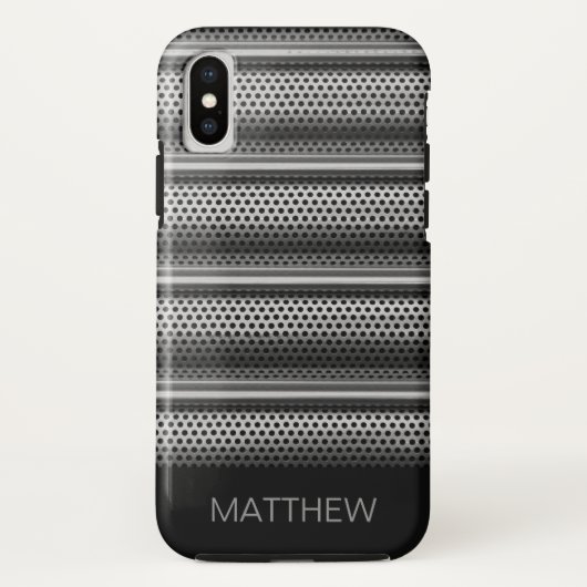 銀モダンモノグラム Case-Mate iPhoneケース (裏面)