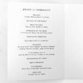 銀モダンリングや輪折り結婚式 プログラム (内部最初)