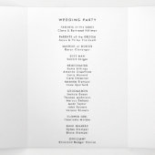 銀モダンリングや輪折り結婚式 プログラム (内部中)