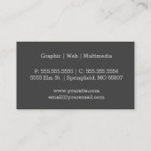 「銀モダン三角形」名刺 名刺 (裏面)