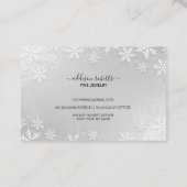 銀モダン冬雪片 名刺 (裏面)
