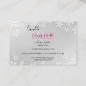 銀モダン冬雪片 名刺 (裏面)