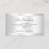 銀モダン効果プロフェッショナル及びスタイリッシュ 名刺 (裏面)