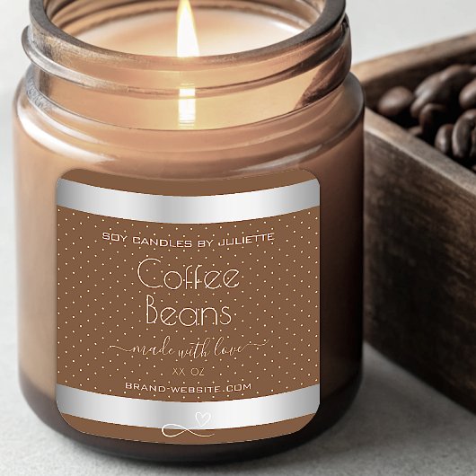 銀モダン包装ラベル茶コーヒー豆 スクエアシール