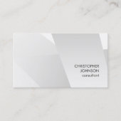 銀モダン幾何パタフェイクンコンサルタント 名刺 (正面)
