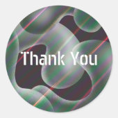 銀モダン水銀抽象芸術絵画液 ラウンドシール (正面)