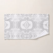 銀モダン灰色のエレガント大理石 バスタオルセット (ハンドタオル)